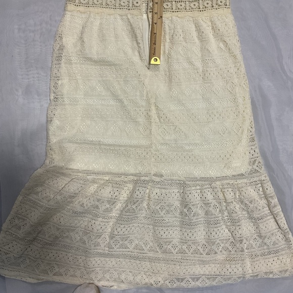 NWT Korean Soft Girl Square Collar ALine Midi Summer Lace Embroidery Party Dress - Picture 11 of 11